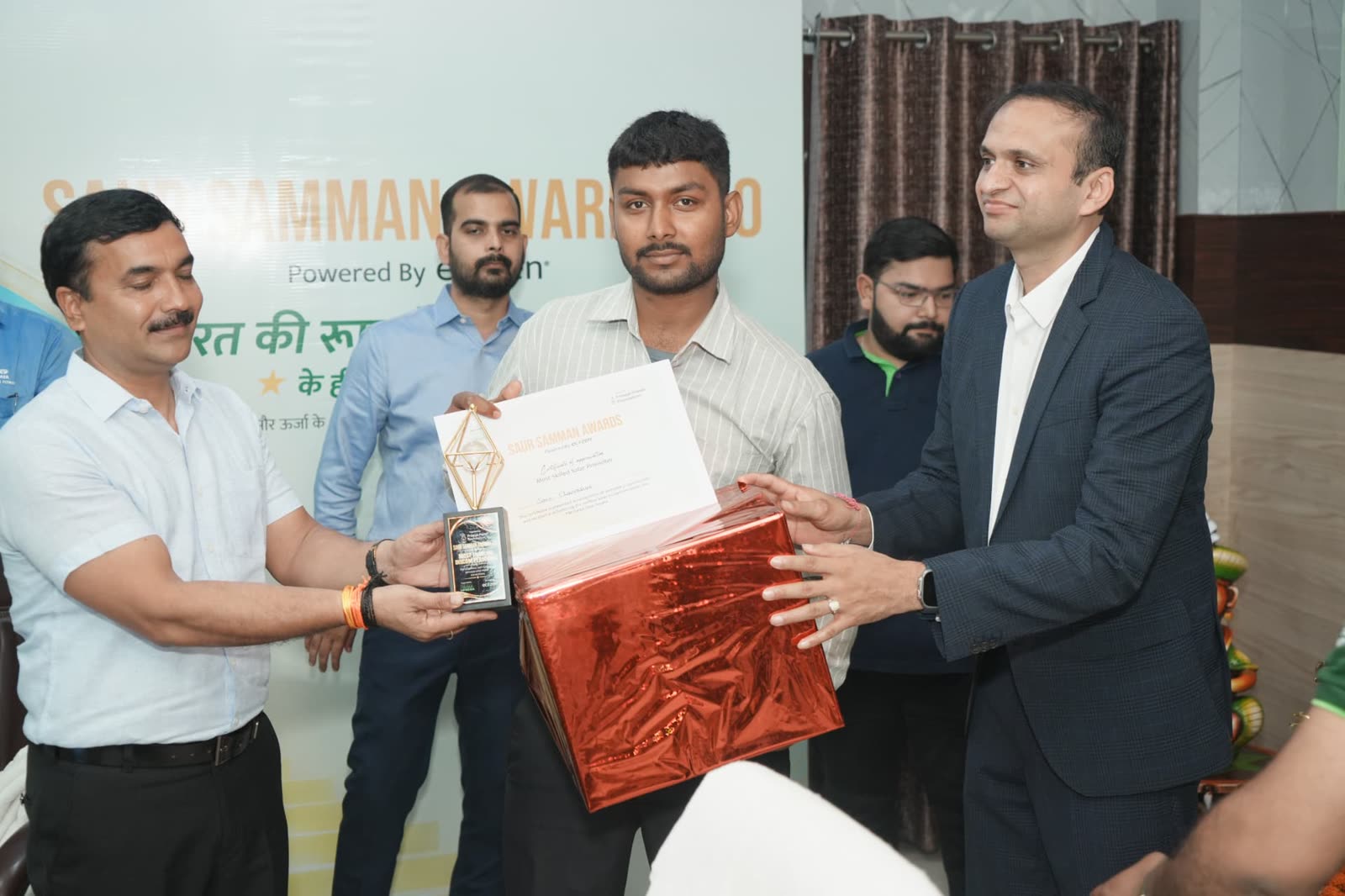 Award presentation at the Saur Samman Awards ceremony
