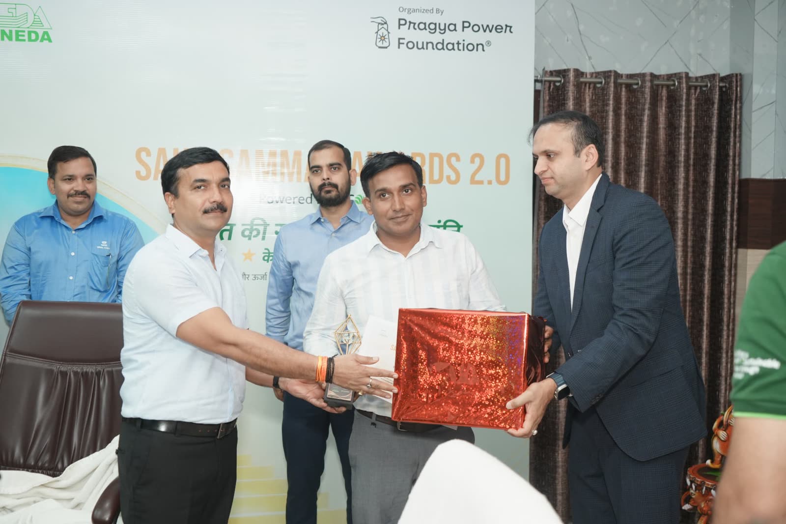 Award presentation at the Saur Samman Awards ceremony