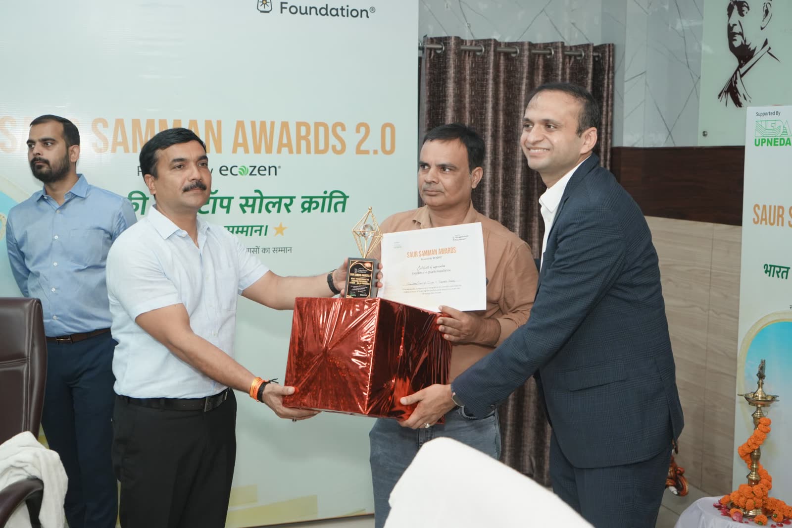 Award presentation at the Saur Samman Awards ceremony
