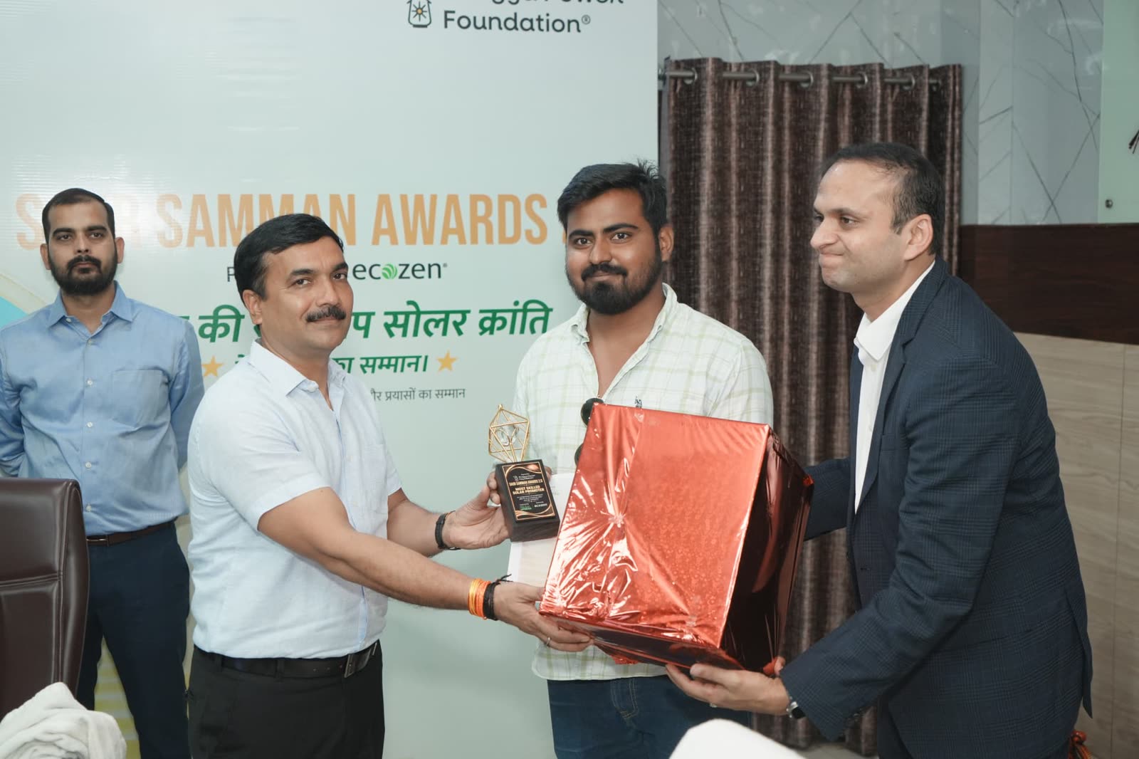 Award presentation at the Saur Samman Awards ceremony